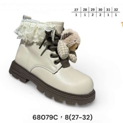 Botki dziecięce 1026-3159-T-68079-C (8par／27-32) kremowy