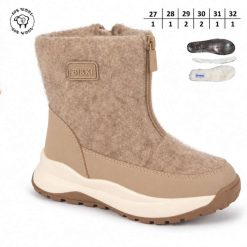 Buty Śniegowe dziecięce 1026-2681-A-B60205-E (8par／27-32) beżowo-karmelowy