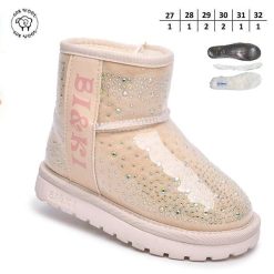 Buty Śniegowe dziecięce 1026-2689-A-B60202-D (8par／27-32) kremowo-beżowy