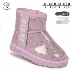 Buty Śniegowe dziecięce 1026-2690-A-B60202-B (8par／27-32) lawendowo-różowy