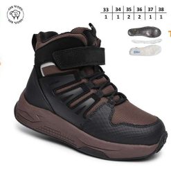 Buty Śniegowe dziecięce 1026-2693-T-65210-D (8par／33-38) brązowo-czarny