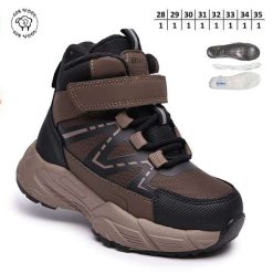 Buty Śniegowe dziecięce 1026-2702-A-B60144-D (8par／28-35) ciemnobrązowo-czarny