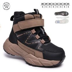 Buty Śniegowe dziecięce 1026-2703-A-B60144-C (8par／28-35) brązowo-czarny