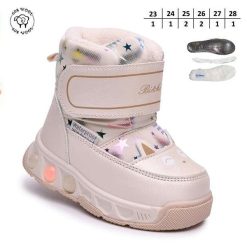 Buty Śniegowe dziecięce 1026-2711-A-B60201-D (8par／23-28) kremowo-beżowy