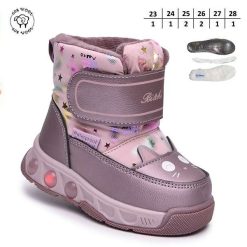 Buty Śniegowe dziecięce 1026-2712-A-B60201-B (8par／23-28) fioletowo-różowy