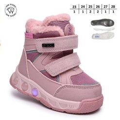 Buty Śniegowe dziecięce 1026-2716-A-B60198-A (8par／23-28) różowy