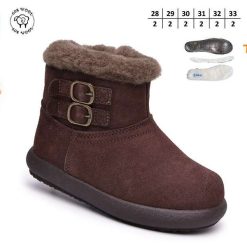 Buty Śniegowe dziecięce 1026-2717-T-65193-H (8par／28-33) ciemnobrązowy
