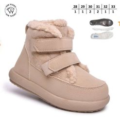 Buty Śniegowe dziecięce 1026-2720-T-65190-C (8par／28-33) beżowy