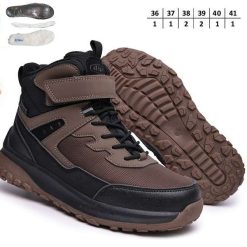 Buty Śniegowe dziecięce 1026-2723-A-B60147-C (8par／36-41) brązowo-czarny