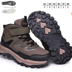 Buty Śniegowe dziecięce 1026-2733-T-68182-F (8par／33-38) brązowo-czarny