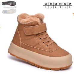 Buty Śniegowe dziecięce 1026-2745-T-68127-A (8par／28-35) karmelowy