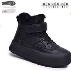 Buty Śniegowe dziecięce 1026-2748-T-68184-A (8par／32-37) czarny