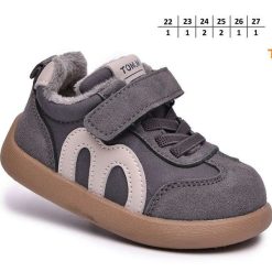 Buty Śniegowe dziecięce 1026-2761-T-65165-E (8par／22-27) szary ／ beżowy