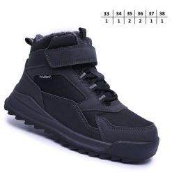 Buty Śniegowe dziecięce 1026-2790-A-B60133-B (8par／33-38) granatowy ／ czarny