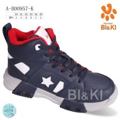 Buty Śniegowe dziecięce 1026-3535-A-B00957-K (8par／30-35) granatowo-czerwony