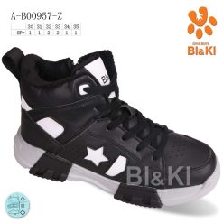 Buty Śniegowe dziecięce 1026-3539-A-B00957-Z (8par／30-35) czarno-biały