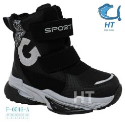 Buty Śniegowe dziecięce 1026-3587-F-0546-A (8par／27-32) czarny