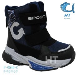 Buty Śniegowe dziecięce 1026-3589-F-0546-C (8par／27-32) granatowy