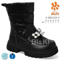 Buty Śniegowe dziecięce 1026-3597-A-B01218-C (8par／27-32) czarny