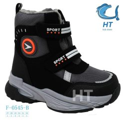 Buty Śniegowe dziecięce 1026-3603-F-0545-B (8par／27-32) czarno-czerwony