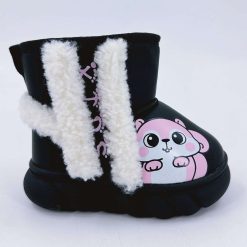 Buty Śniegowe dziecięce 1026-3618-F-50914-B (8par／19-24) czarno-różowy