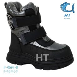 Buty Śniegowe dziecięce 1026-3638-F-0593-D (8par／27-32) czarny