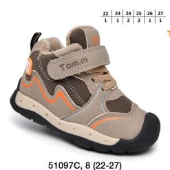 Buty Śniegowe dziecięce 1026-3643-T-51097-C (8par／22-27) beżowo-pomarańczowy