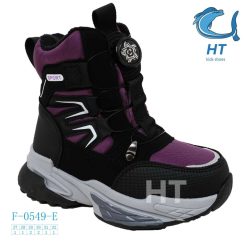 Buty Śniegowe dziecięce 1026-3648-F-0549-E (8par／27-32) czarno-fioletowy