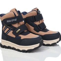 Buty Śniegowe dziecięce 1026-3660-A-B11203-H (8par／28-35) czarno-karmelowy