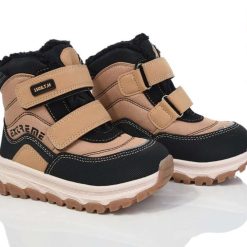 Buty Śniegowe dziecięce 1026-3663-A-B11200-C (8par／28-35) czarno-karmelowy