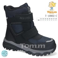 Buty Śniegowe dziecięce 1026-3679-T-10802-C (8par／31-38) czarno-granatowy