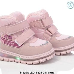 Buty Śniegowe dziecięce 1026-3685-T-11329-A,LED (8par／23-28) różowy