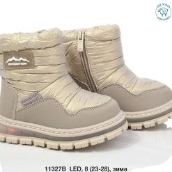 Buty Śniegowe dziecięce 1026-3687-T-11327-B,LED (8par／23-28) kremowy