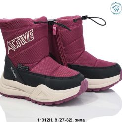 Buty Śniegowe dziecięce 1026-3697-T-11312-H (8par／27-32) bordowy