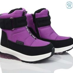Buty Śniegowe dziecięce 1026-3722-T-11243-B (8par／28-33) fioletowy