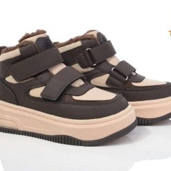 Buty Śniegowe dziecięce 1026-3727-T-11207-H (8par／33-38) brązowo-beżowy