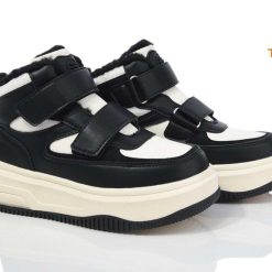 Buty Śniegowe dziecięce 1026-3730-T-11207-E (8par／33-38) czarno-biały