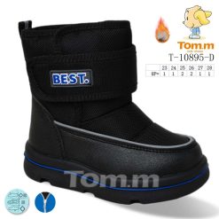 Buty Śniegowe dziecięce 1026-3732-T-10895-D (8par／23-28) czarno-niebieski