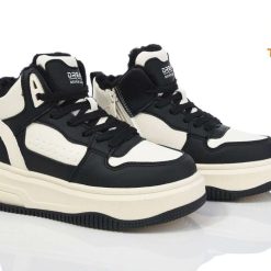 Buty Śniegowe dziecięce 1026-3737-T-11205-E (8par／33-38) czarno-biały