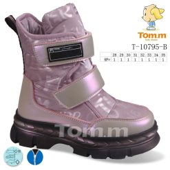 Buty Śniegowe dziecięce 1026-3756-T-10795-B (8par／28-35) różowy metaliczny