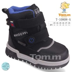 Buty Śniegowe dziecięce 1026-3761-T-10808-A (8par／23-28) czarno-niebieski