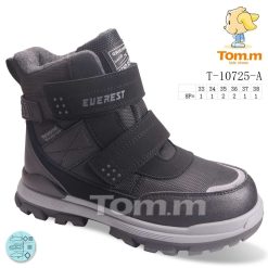 Buty Śniegowe dziecięce 1026-3763-T-10725-A (8par／33-38) czarno-szary