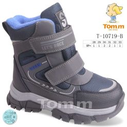Buty Śniegowe dziecięce 1026-3783-T-10719-B (8par／28-33) szaro-niebieski