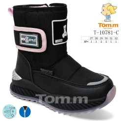 Buty Śniegowe dziecięce 1026-3784-T-10781-C (8par／27-32) czarno-różowy