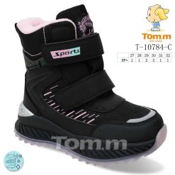 Buty Śniegowe dziecięce 1026-3799-T-10784-C (8par／27-32) czarno-różowy