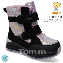 Buty Śniegowe dziecięce 1026-3804-T-10782-B (8par／27-32) czarny wzorzysty