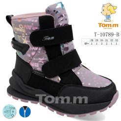 Buty Śniegowe dziecięce 1026-3827-T-10789-B (8par／28-33) czarny wzorzysty