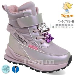 Buty Śniegowe dziecięce 1026-3828-T-10787-H (8par／28-33) różowy metaliczny