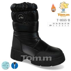 Buty Śniegowe dziecięce 1026-3831-T-0555-B (8par／33-38) czarny