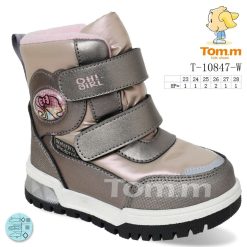 Buty Śniegowe dziecięce 1026-3853-T-10847-W (8par／23-28) brązowy metaliczny